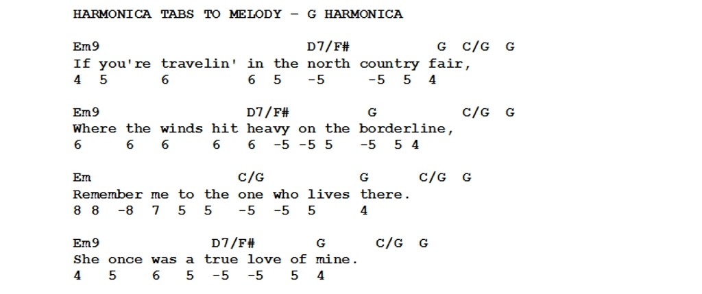 girl-from-the-north-country-harmonica-tabs